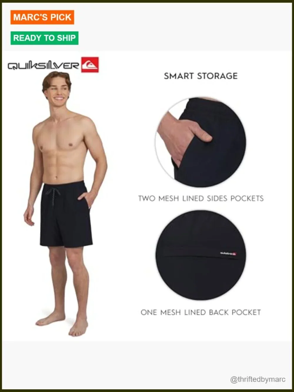 Stretch Waist Hybrid Shorts Regular Fit Water Friendly Activewear S-XXL